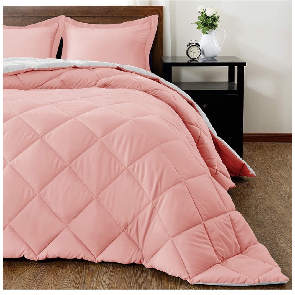 3 PC Set-Down Alternative Reversible Comforter - Picture 3 of 5